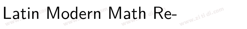 Latin Modern Math Re字体转换 Latin Modern Math Re字体转换